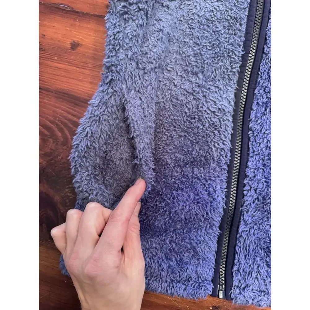 Patagonia Girls Los Gatos Sherpa Vest Jacket L (12) Smolder Blue